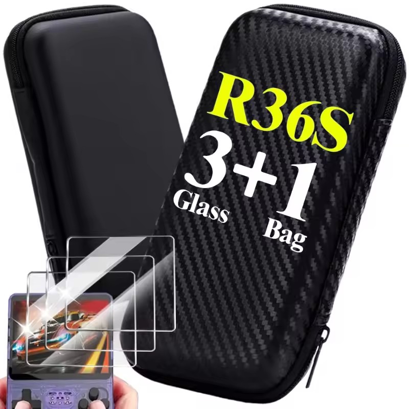 Gaming Console R36S - Etui 4 w 1 + Szkło