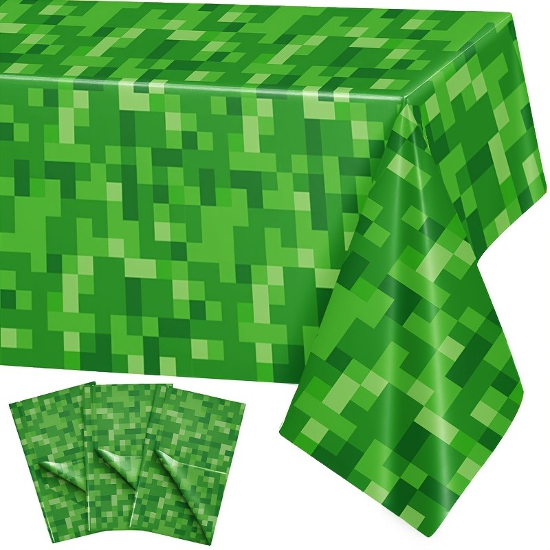 Gaming Console Design - Obrus z motywem twarzy Creepera, jednorazowy,