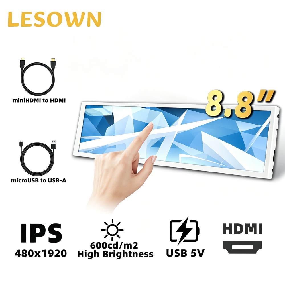 Gaming Console Display Case - LESOWN 8.8-calowy Mini Wyświetlacz Stretched Display