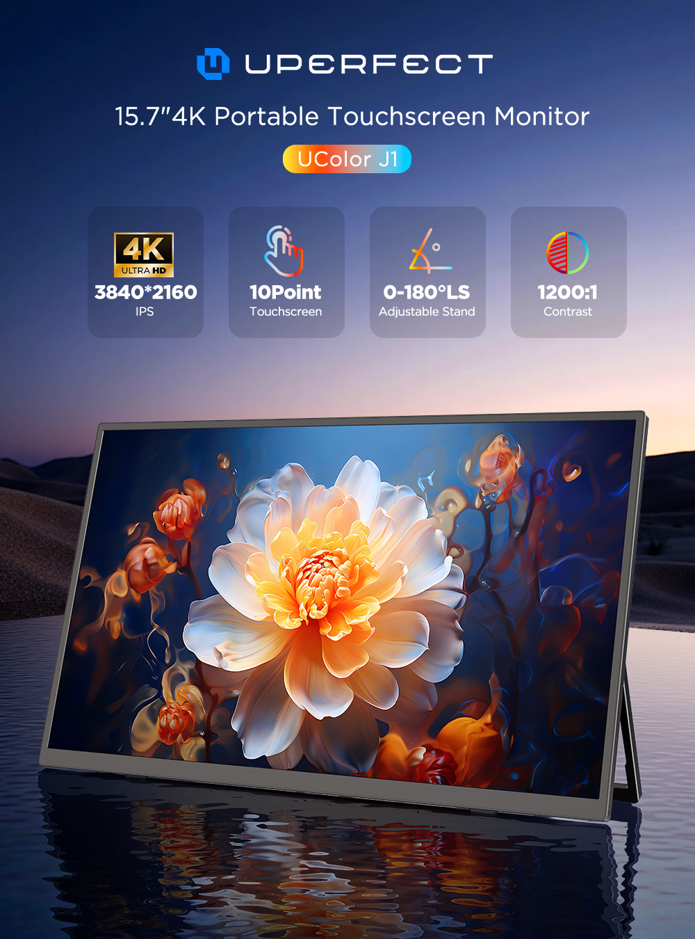 UPERFECT 4K Przenośny Monitor  – Gaming Console X80 recenzja i cena