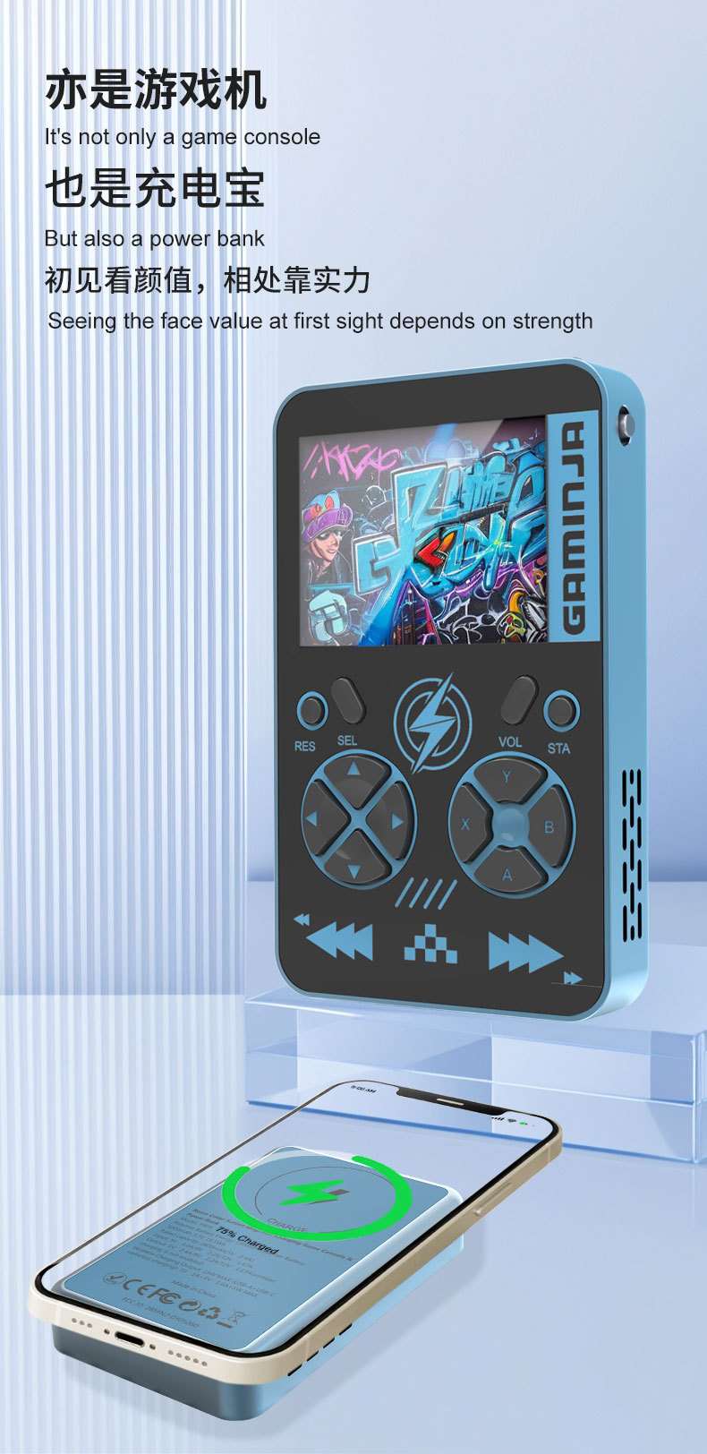 Konsola do gier retro 2 w 1 z  – Gaming Console Power Bank recenzja i cena